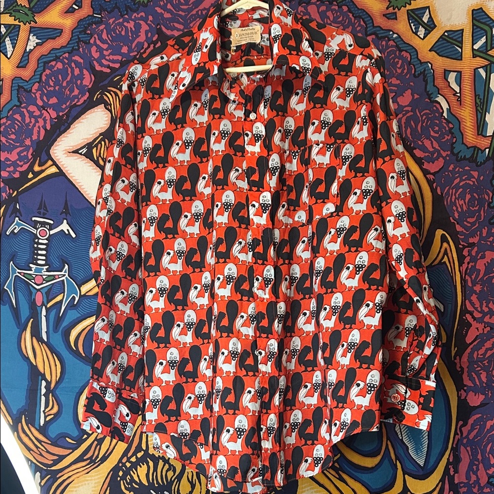 Diamond Supply Co. Skull Pattern Shirt - Red and Black